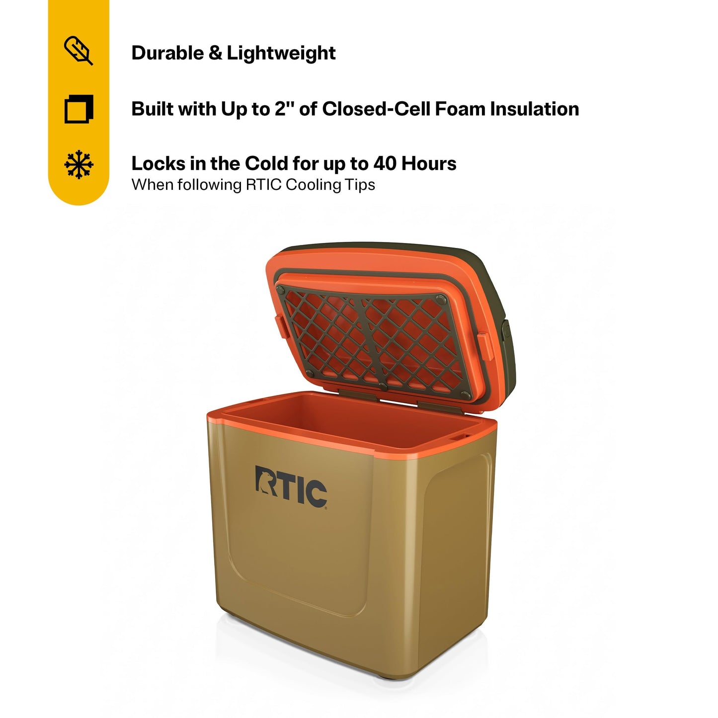 RTIC 8 QT Road Trip Personal Cooler, Small, Compact, Insulated, Portable Ice Chest Box for Food, Drink, Beverage, Beach, Camping, Picnic, Fishing, Boat, 12-Can Capacity, Trailblazer