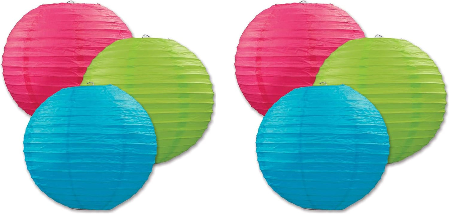 Lavender Paper Lanterns - 3 Pack Decorative Hanging Ceiling Decor for Birthdays, Showers & Events