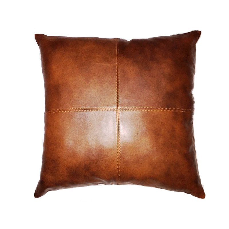 Aaron Craft Lambskin Leather Cushion Pillow Cover (Tan, 20x20)