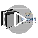 GoKBNY 14.7 x 15.4 x 2 Inch Filter Replacement Kit for MinusA2 Air Purifier SPA-700A SPA-780A/N Odor Removal