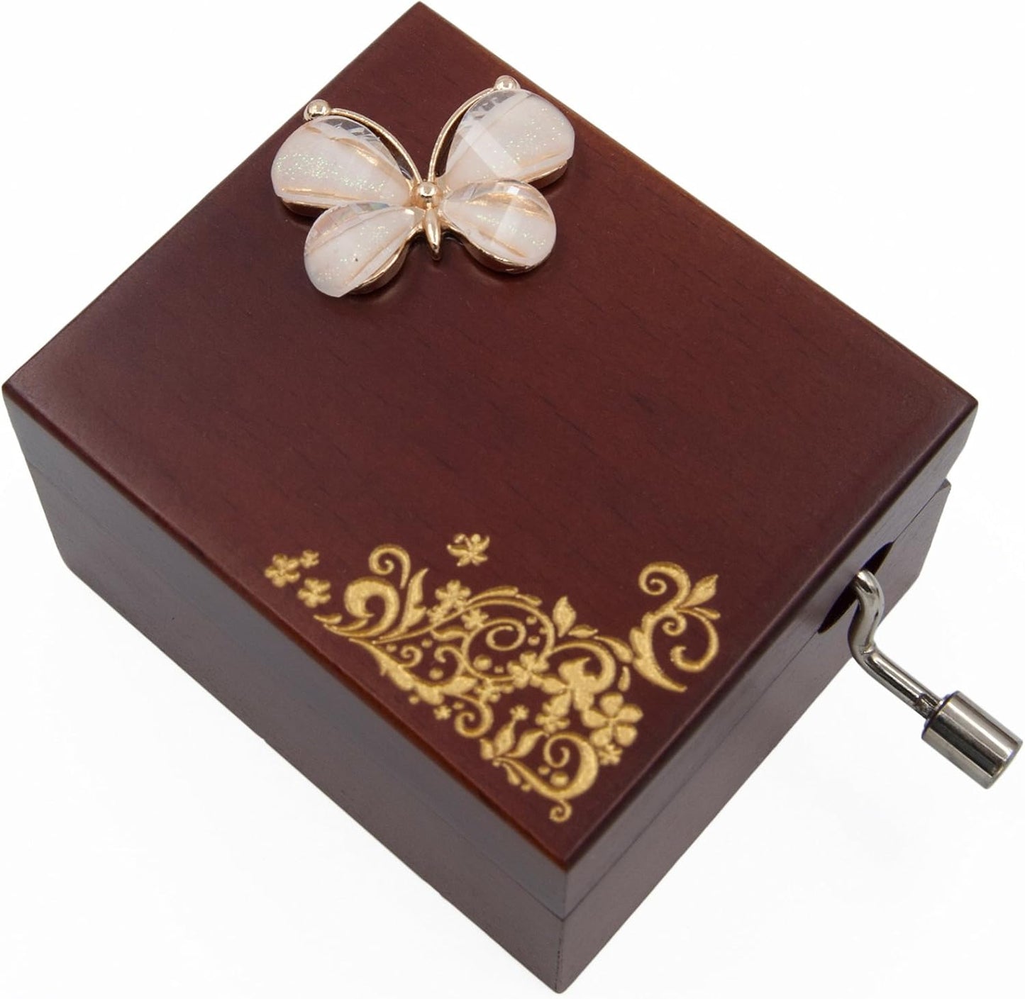 Mini Handcrank Music Box - Fur Elise Tune for Christmas, Birthdays & Valentine's Day
