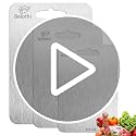 Stainless Steel Cutting Board Set of 3 - Non-Toxic Kitchen Chopping Boards with Handles - 15x11 Inches
