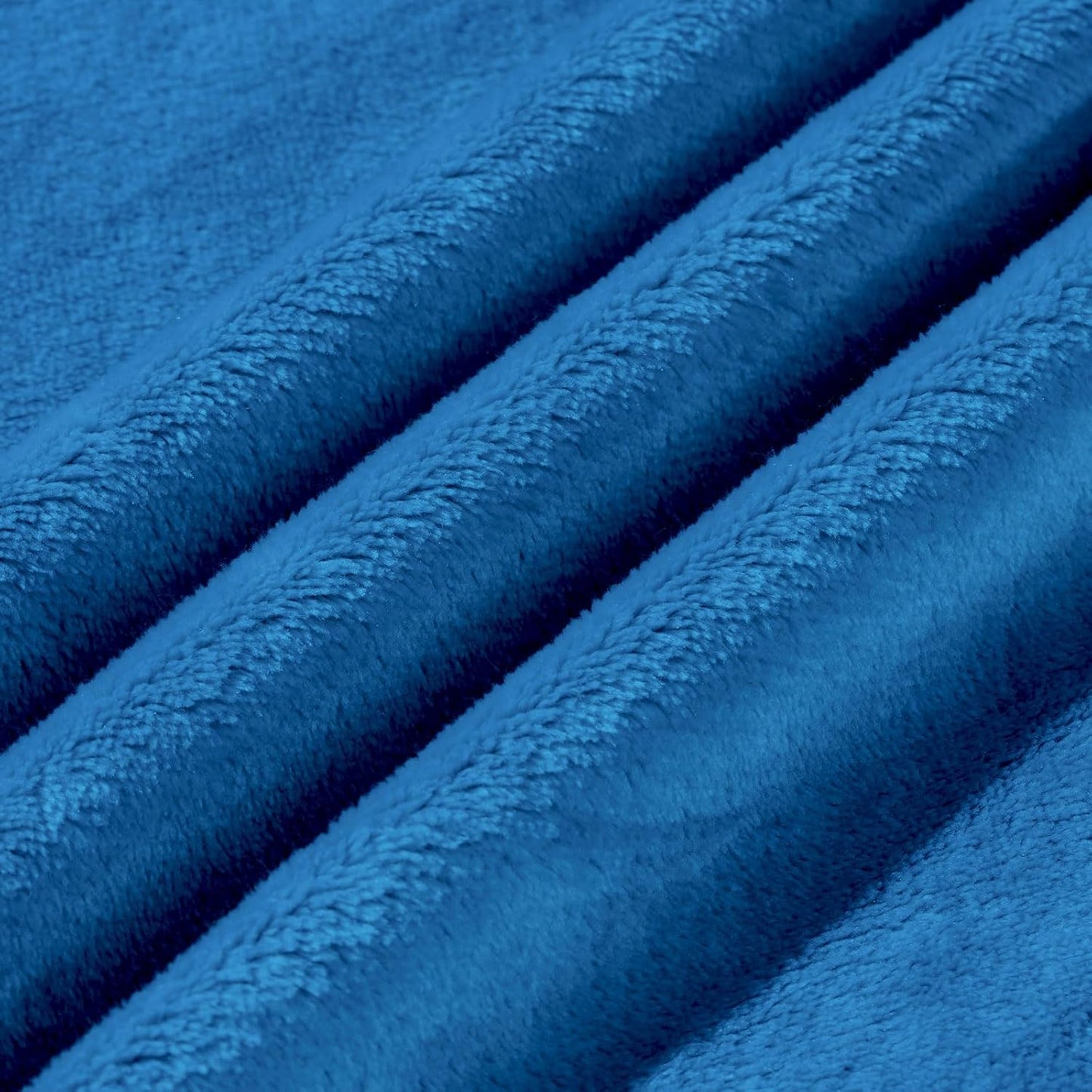 Skiennix Flannel Fleece Bed Blanket - Soft, Lightweight & Cozy Microfiber | Blue Twin (60"x80")
