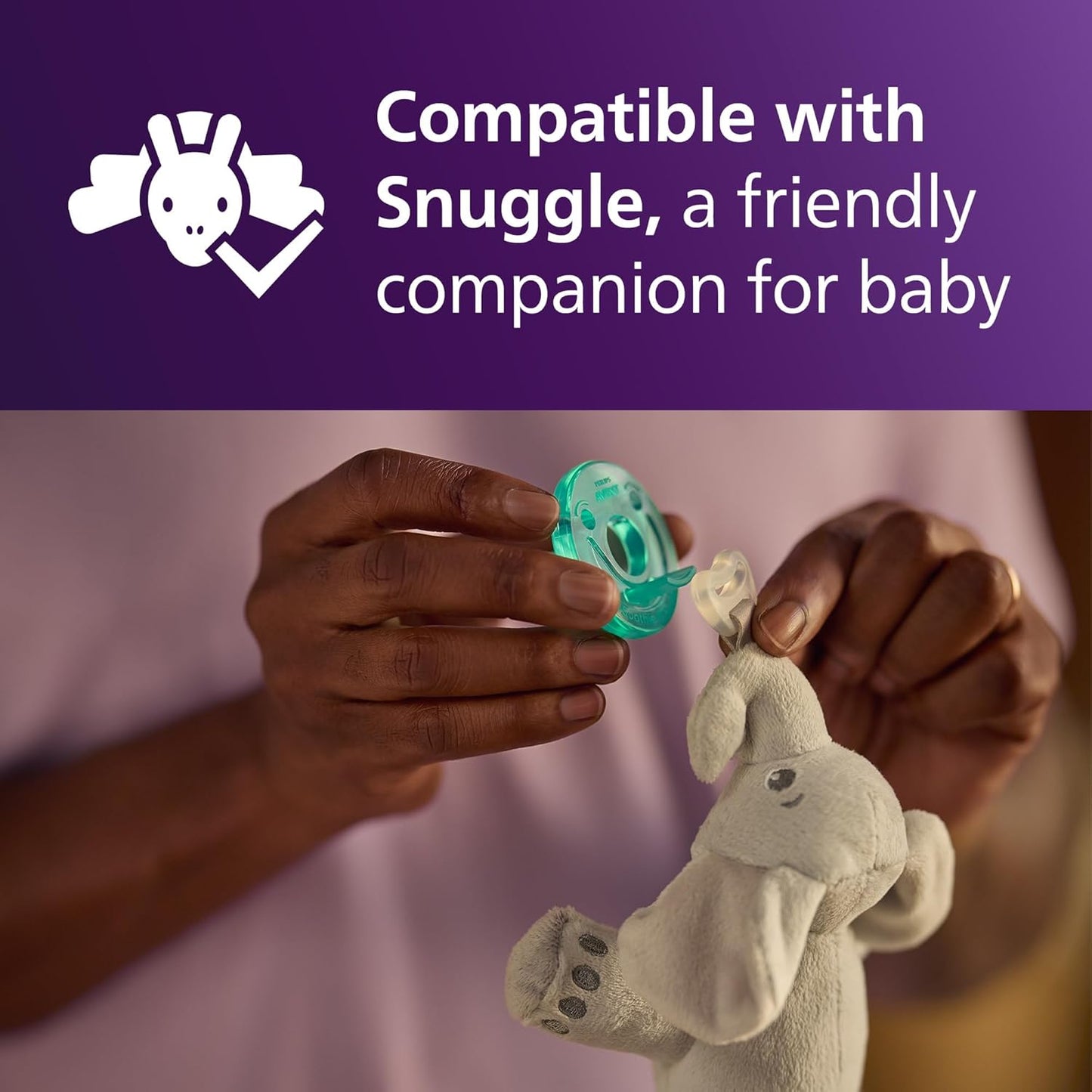 Philips Avent Soothie Baby Pacifiers - 100% Silicone, BPA-Free, Extra Durable, Green | 4 Pack for 0-3 Months