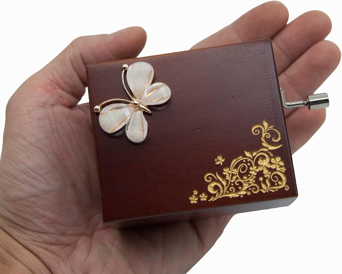 Mini Handcrank Music Box - Fur Elise Tune for Christmas, Birthdays & Valentine's Day