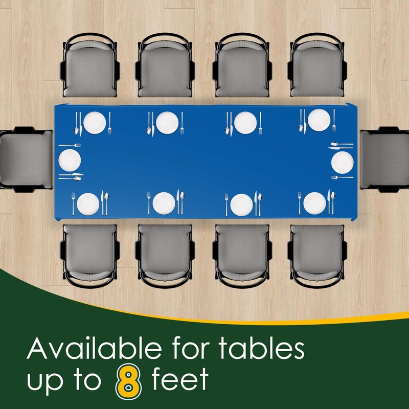 Xnluothsk Blue 5 Pack 54 x 108 Inch Plastic Tablecloth Disposable Tablecloth for Rectangle Table, Party Plastic Table Cloth
