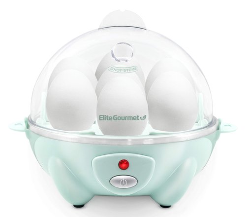 Elite Gourmet Easy Electric 7 Egg Capacity Soft, Medium, Hard-Boiled Cooker Poacher, Scrambled, Omelet Maker with Auto Shut-Off and Buzzer, BPA Free