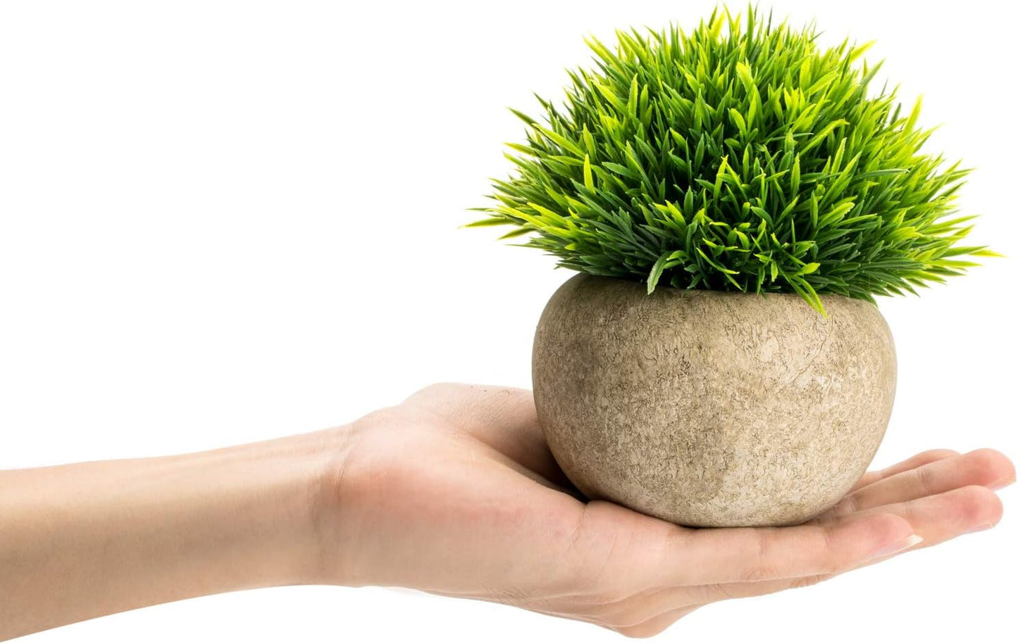 Mini Sage Green Boxwood Topiary - Artificial Potted Plant for Home & Office Decor
