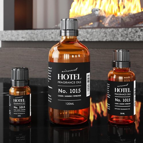 AirScent Hotel Diffuser Oil No. 1015 - Premium Cassis Jasmine Petrichor Fragrance - 30 mL Glass Dropper Bottle