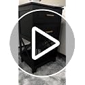 May in Color Nightstand Set of 2 with Open Shelf and Drawers, 30-Inch Tall Bedroom End Tables (Black, 18"Lx14"Wx30"H)