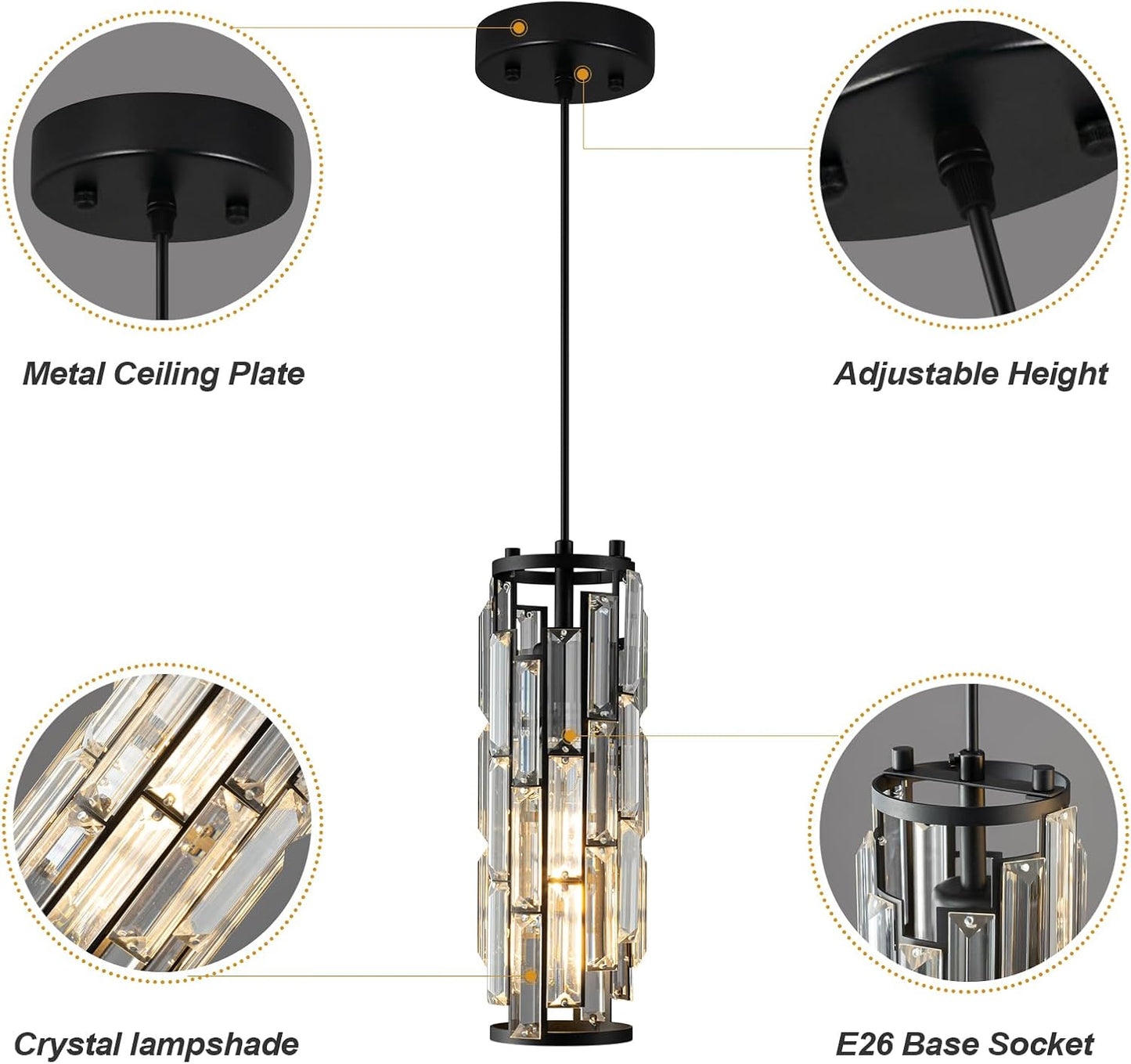 Pendant Lights Modern Pendant Lights Kitchen Island Gold Pendant Light Fixture Mini Crystal Chandelier Lighting for Kitchen Island Dinning Room Bedroom Sink (Gold 3-Light)