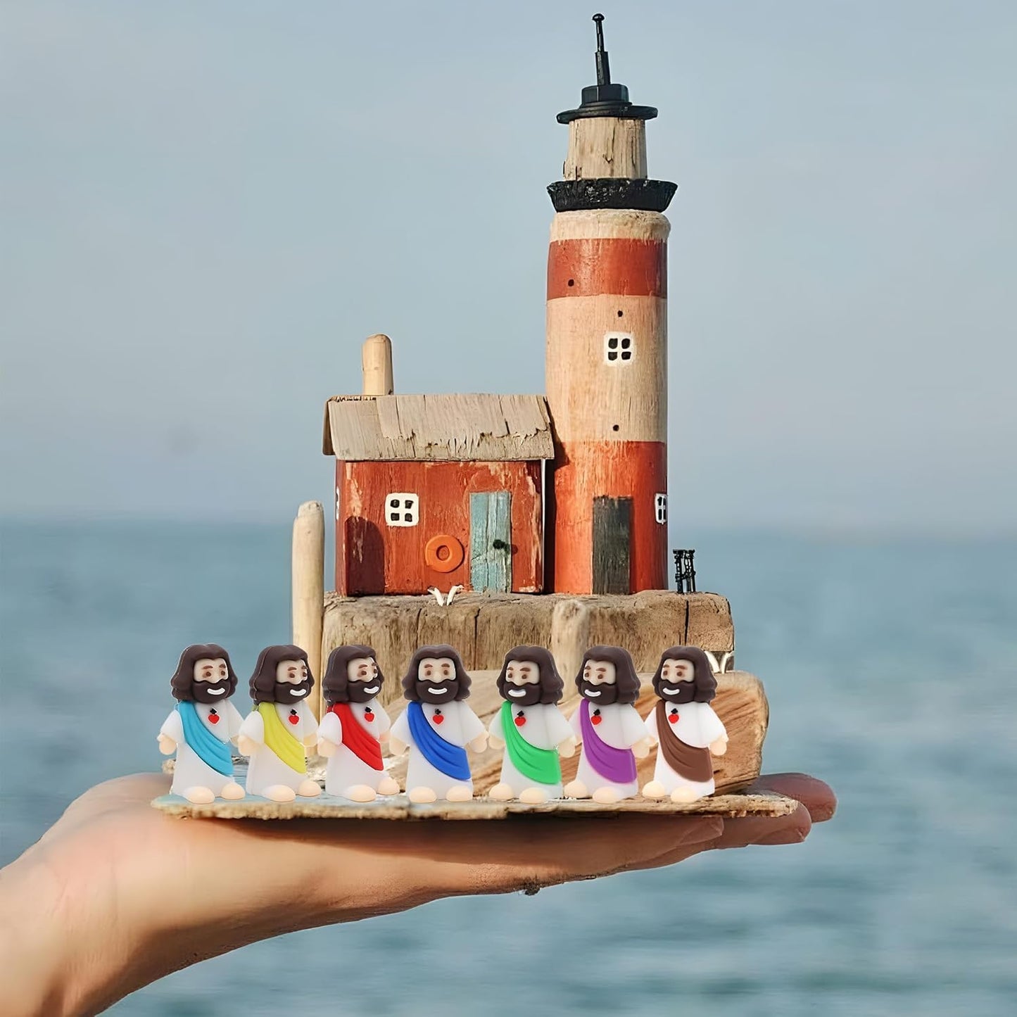 Owurha Mini Jesus Figurines - 100 Pcs Original Design for Religious Parties & Easter Gifts