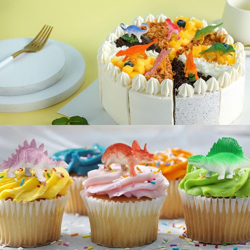 FINGOOO Mini Dinosaur Figures Set - 39 Assorted Vinyl Toys for Easter Gifts & Dino Party Decor