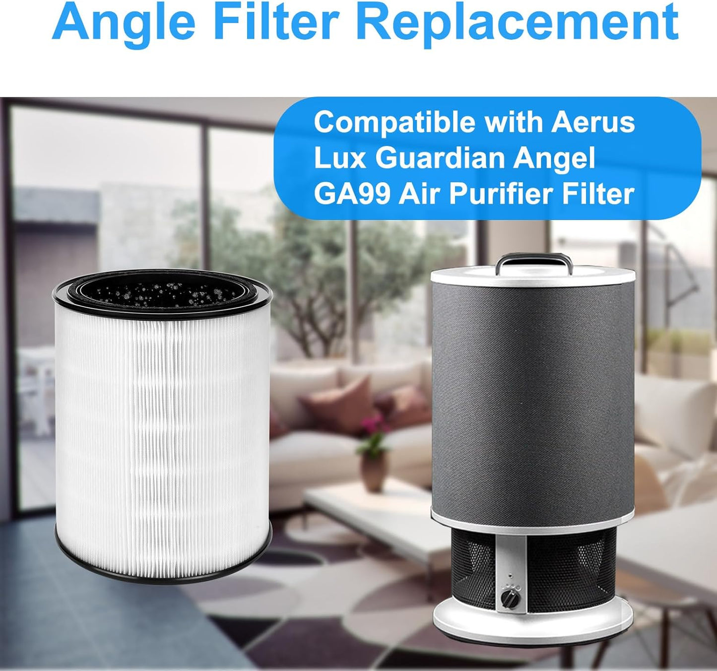 1Pack True HEPA Replacement Filter-Compatible with Aerus Lux Guardian Angel Air Cleaner Purifier Filter,for Angel Air Replacement Filter Parts Coding Part#GA99