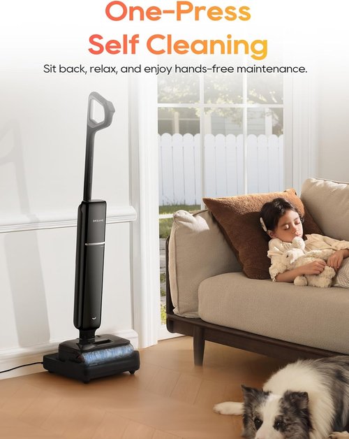 DREAME Aero Wet & Dry Vacuum Cleaner - All-in-One Mop for Pet Hair | 35 Min Runtime, Self-Cleaning