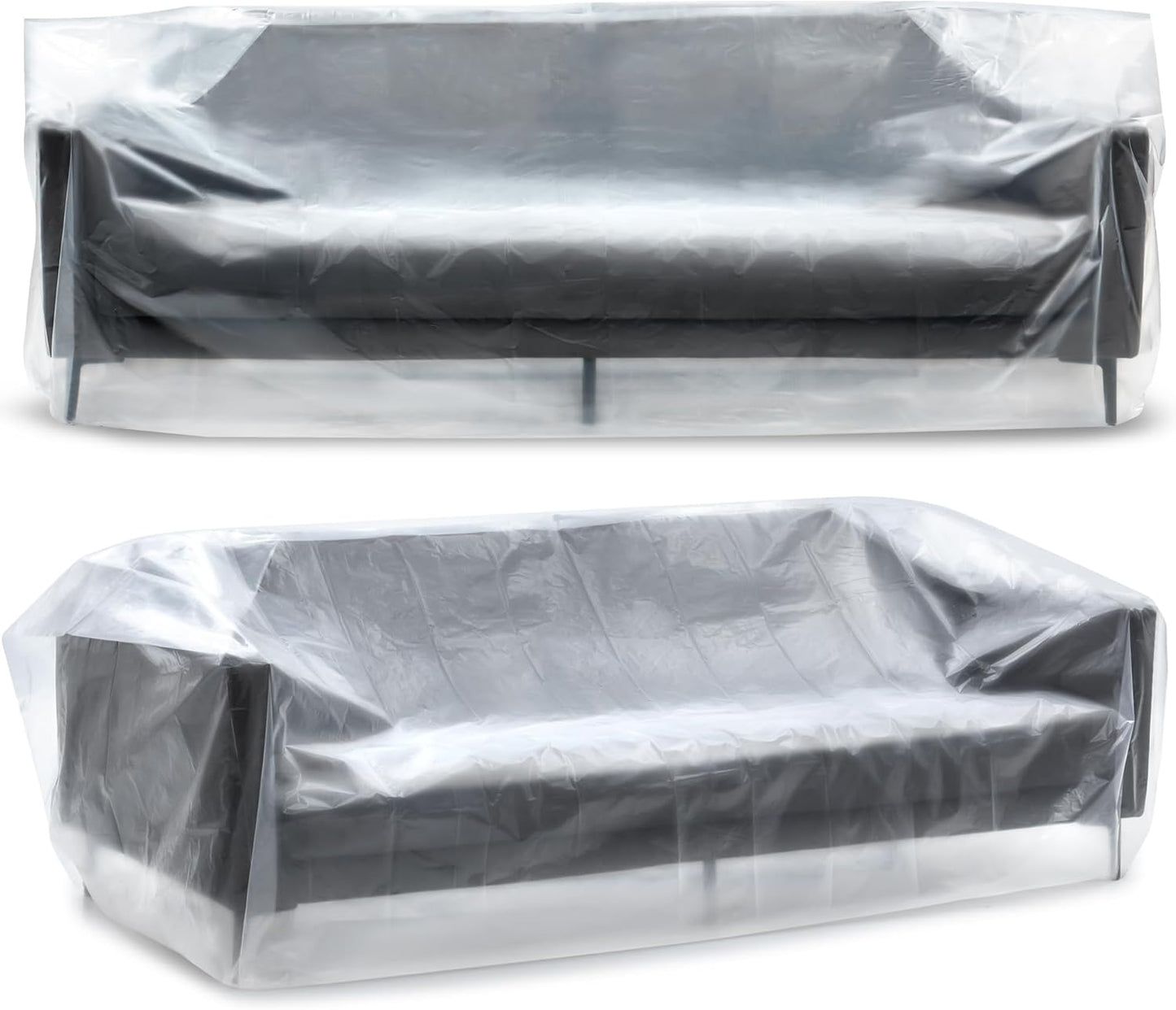 Plastic Furniture Covers - Heavy-Duty Waterproof Couch Cover for Moving | Extra Large 96 x 42 x 62 Inch