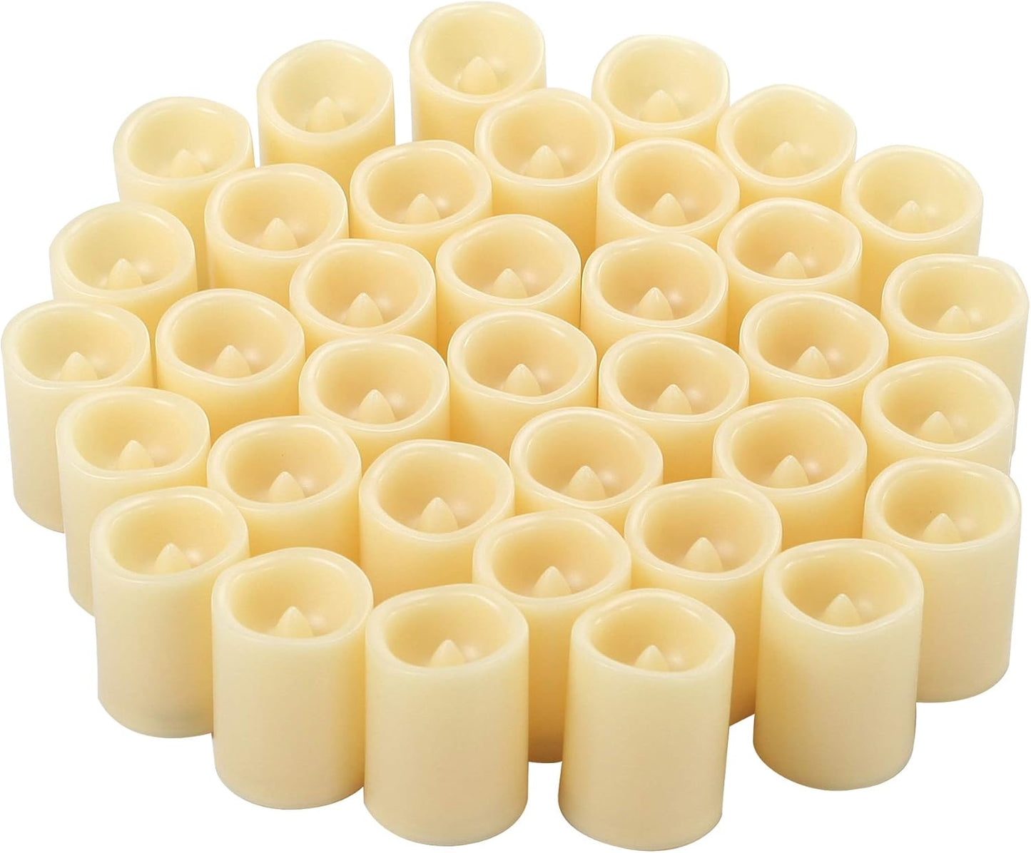 12 PCS LED Flameless Votive Candles - Long-Lasting Battery Operated with 120+ Hours Life
