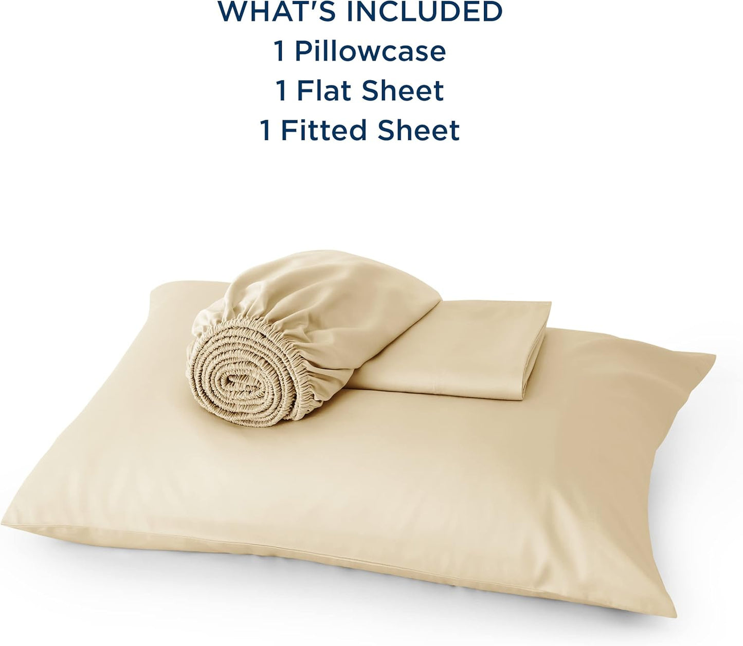 Bedsure Cooling Twin XL Sheets - Breathable & Soft Rayon from Bamboo, Deep Pocket Up to 16", Alabaster Gleam