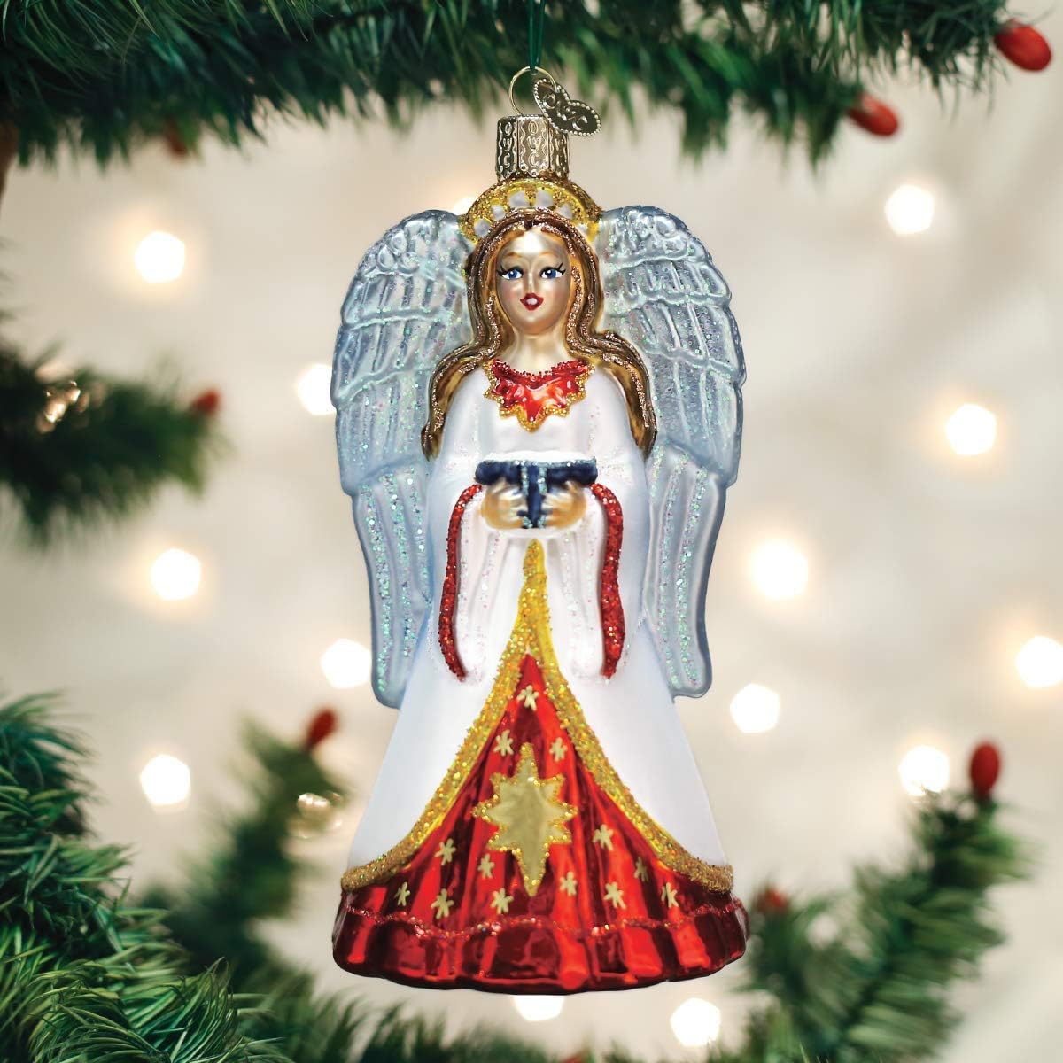 Baby Angel Glass Blown Ornament - Old World Christmas Tree Decor