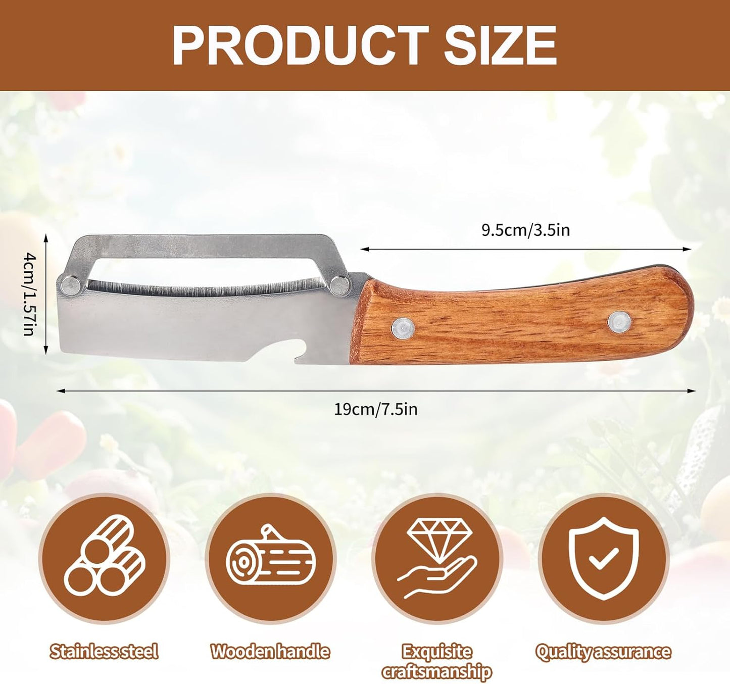 Skiennix Multi-Functional Kitchen Vegetable Peeler - Ergonomic Handle & Bottle Opener | Stainless Steel, Ideal for Fruits & Vegetables
