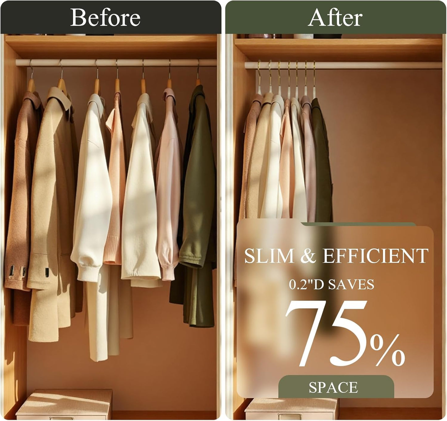 Korpai Velvet Hangers - 30 Pack Non-Slip Durable Slim Space-Saving Felt Hangers with Gold 360° Swivel Hook