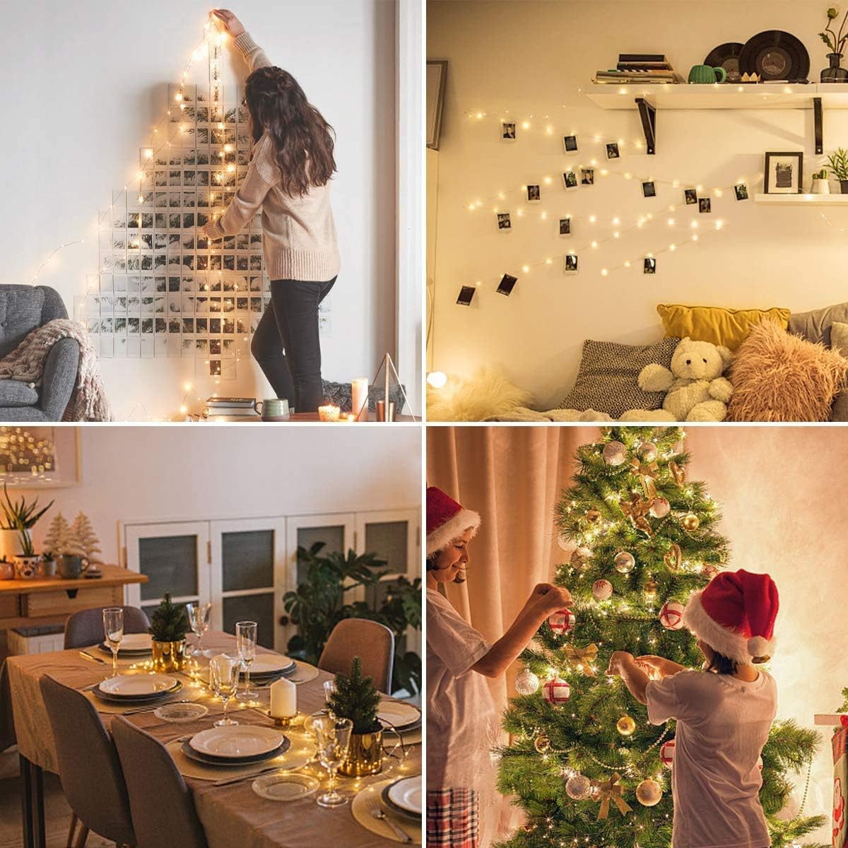 200 LED Fairy String Lights - 66 ft Warm White Waterproof Copper Wire for Indoor & Outdoor Decor