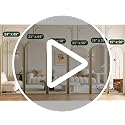 SageNest Matte Gold Full Length Arched Floor Mirror 64x21 with Stand