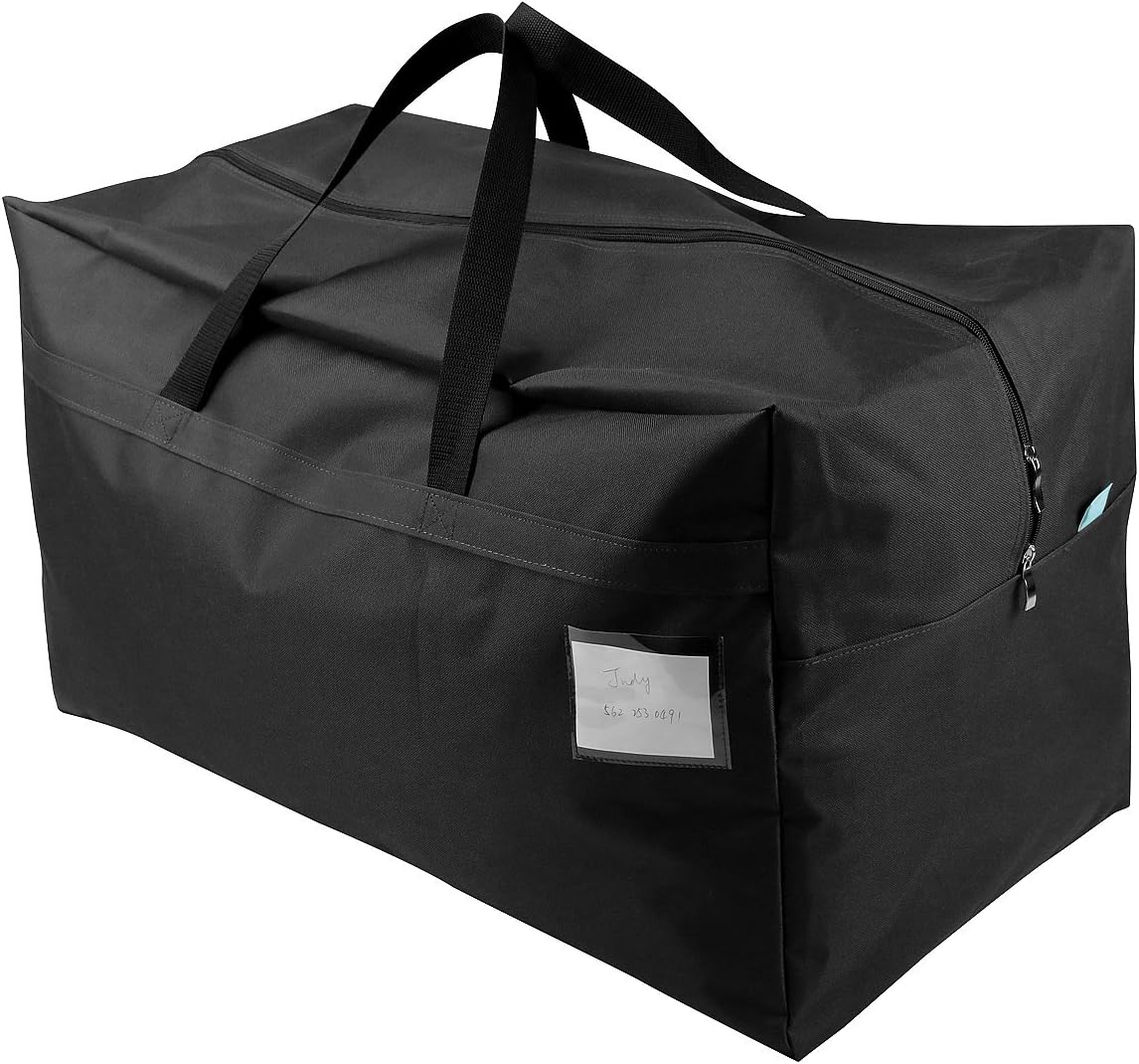 3-Side Zip Open Storage Bag for Christmas Trees & Party Ornaments - 27.5x16.5x13.8, Black Dots