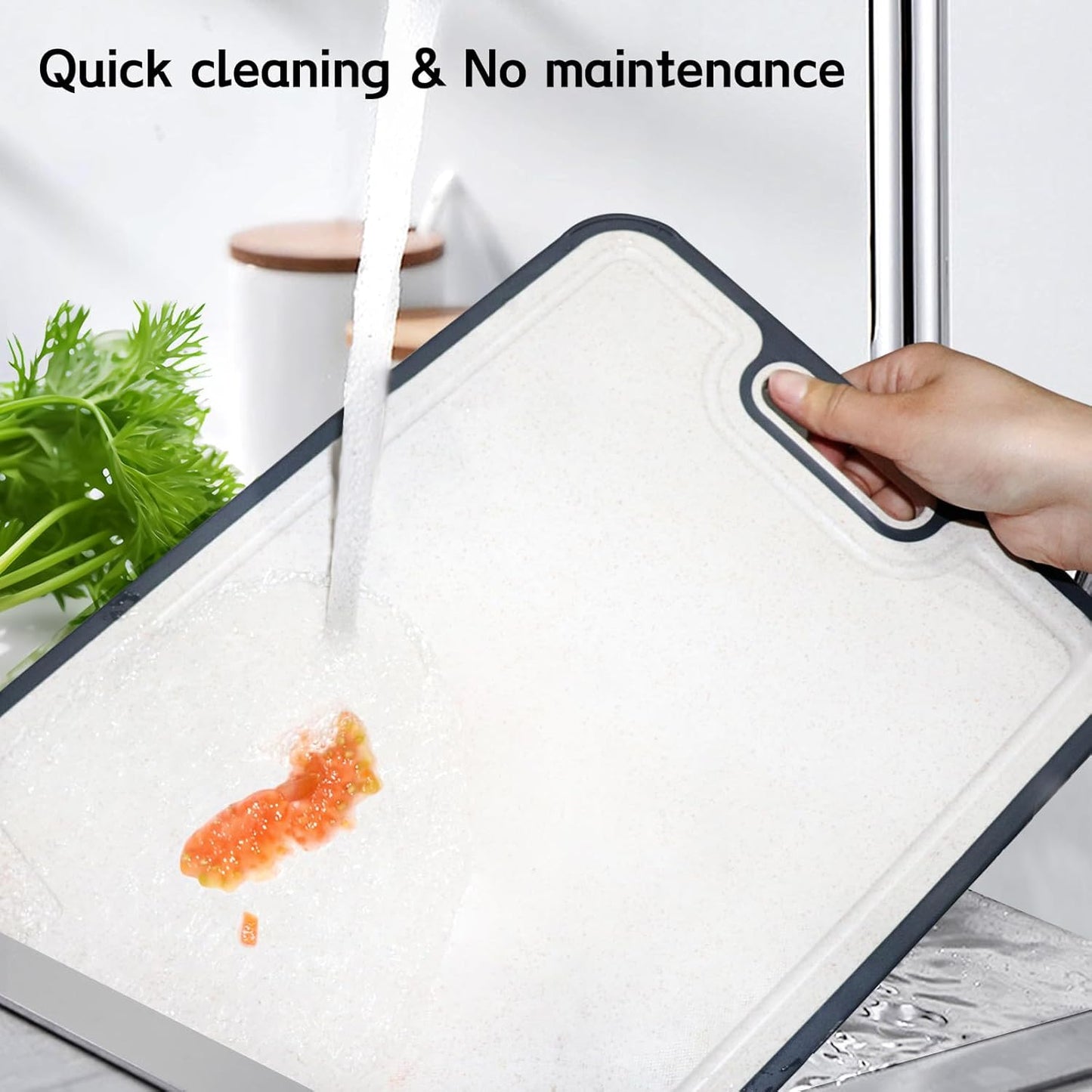 Titanium Cutting Board - Food Grade Metal Chopping Board | Non-Toxic Double-Sided 15.2”x10.5” Size