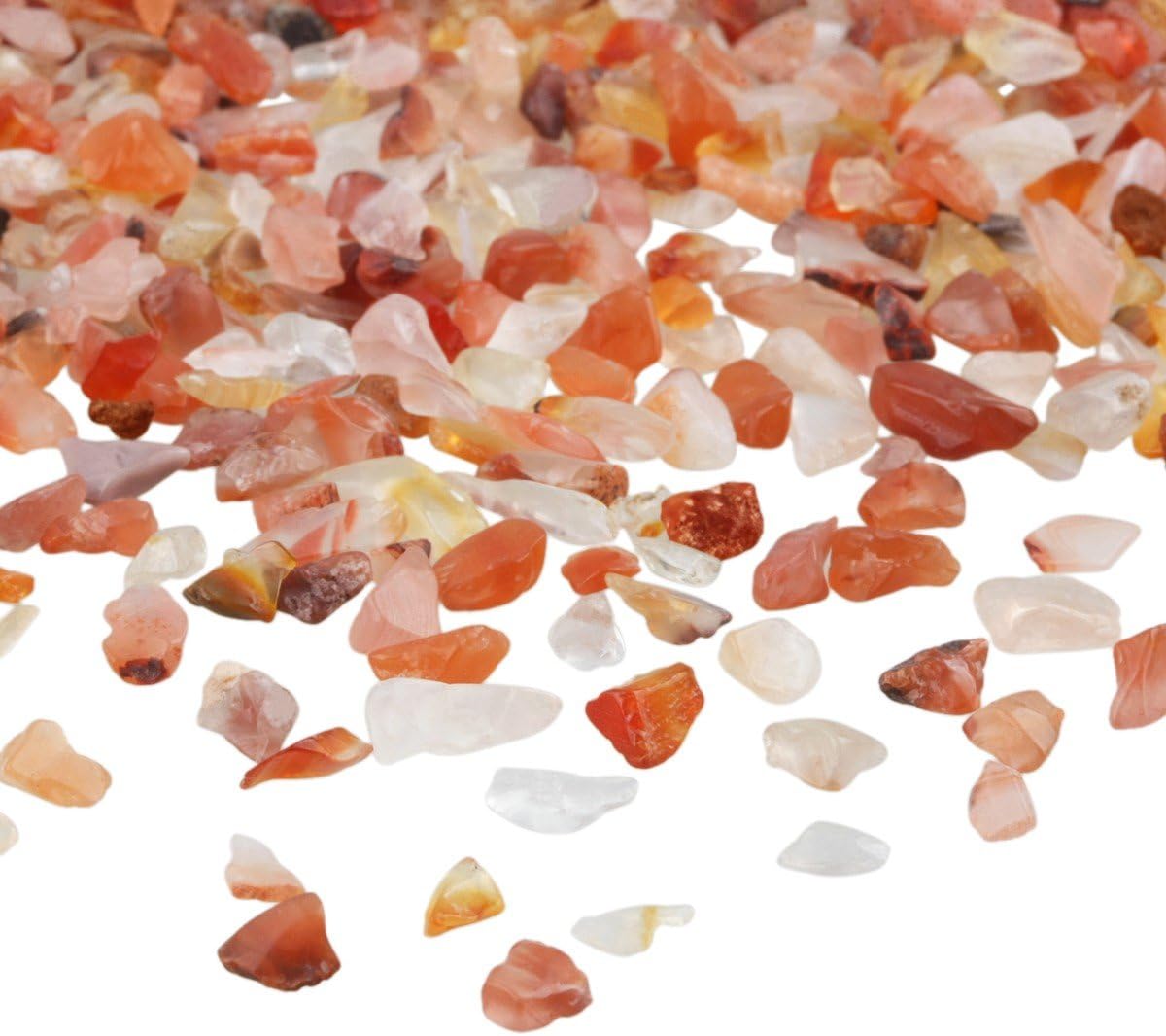 Carnelian Tumbled Chips - 1 lb Crushed Stone for Healing, Jewelry & Home Decor