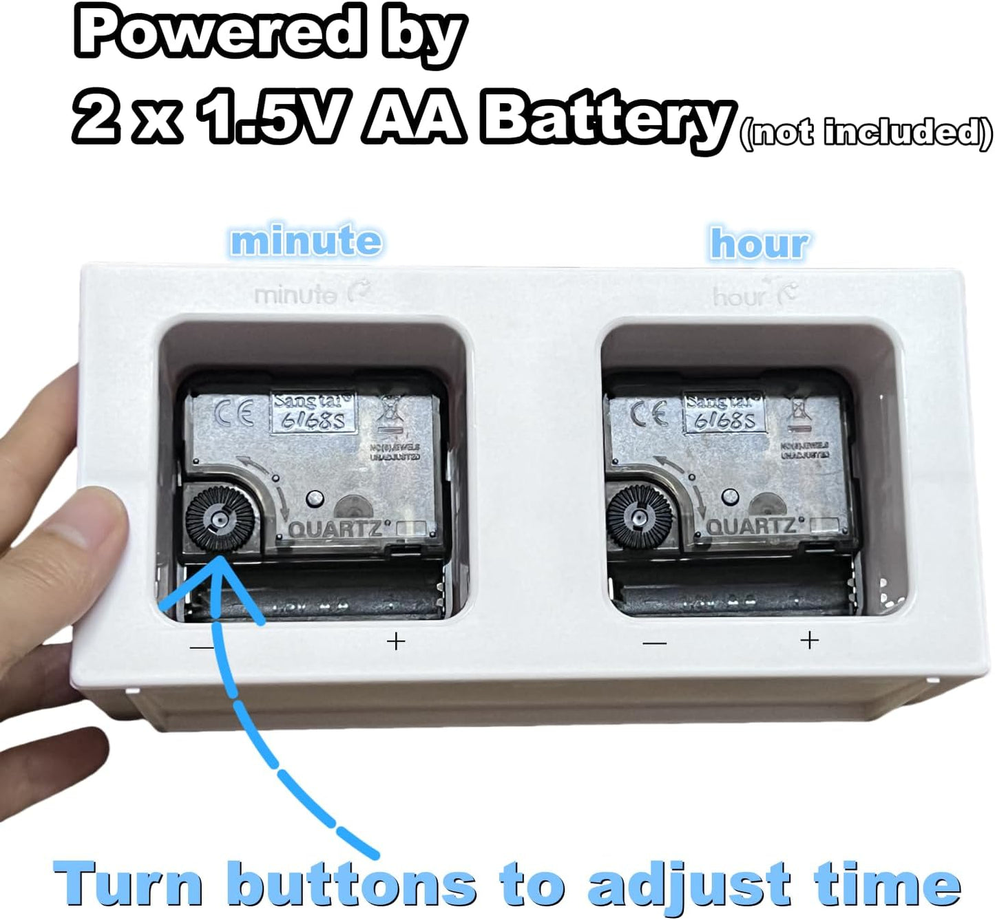 Funny Rotating Eyes Desktop Clock - Unique Kids Gift & Home Office Decor