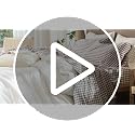 Gingham Sheet Set Queen - Classic Brown 100% Washed Cotton Deep Pocket, Lived-in Feel