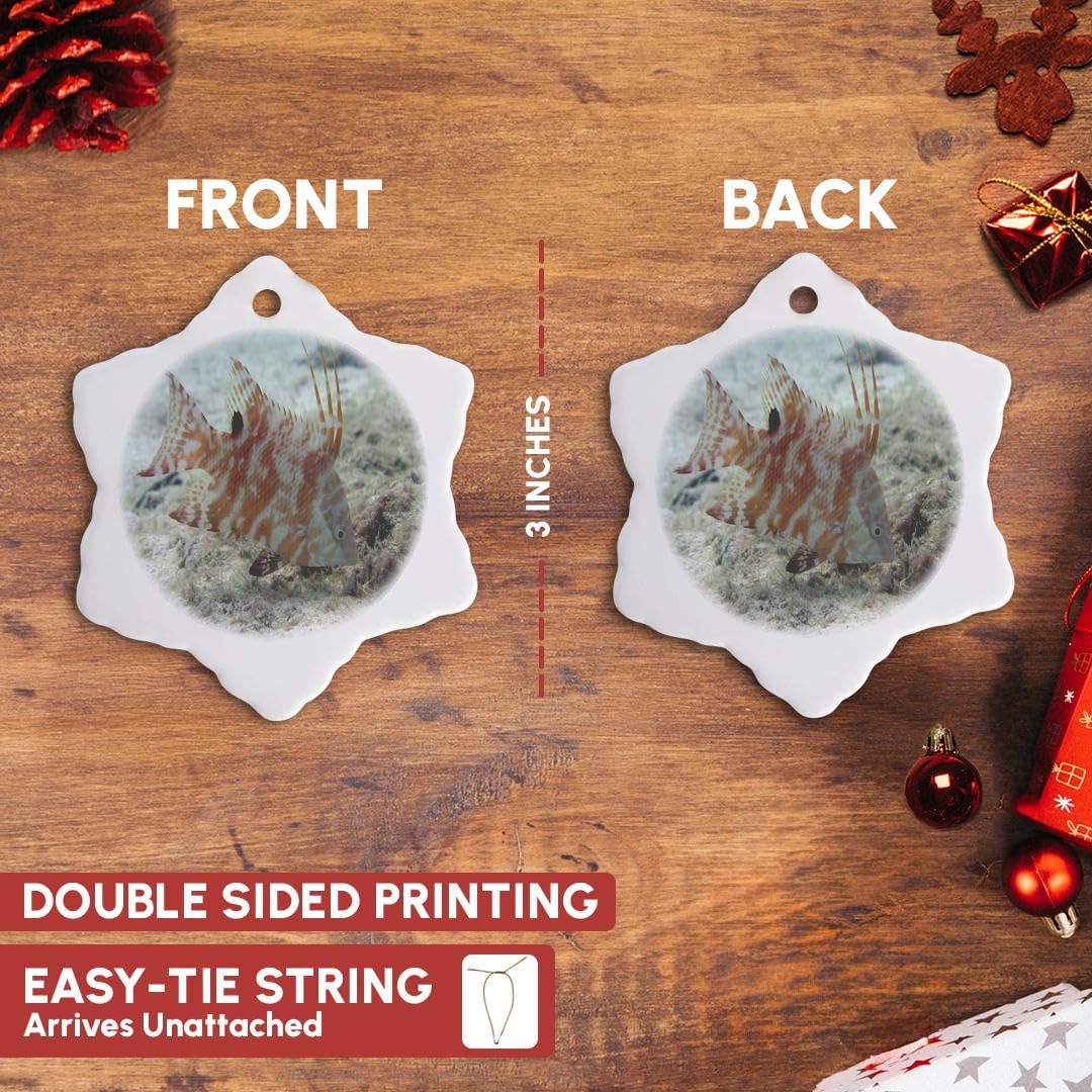 Hogfish Snowflake Ornament - Unique 3D Design for Holiday Decor