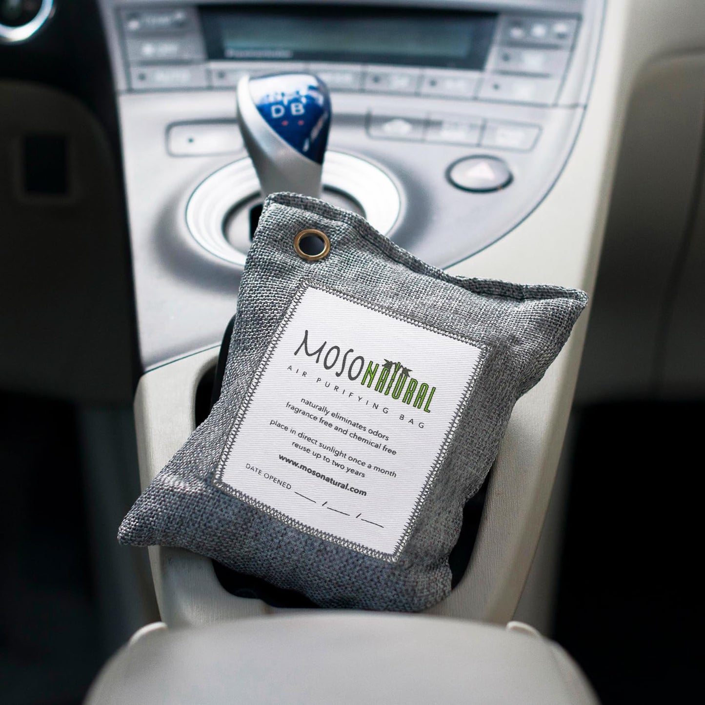 Moso Natural Air Purifying Bag 200g (4 Pack) | Premium Bamboo Charcoal Odor Absorber for Home & Car | Closet Odor Eliminator, Small Room Deodorizer & Car Air Freshener | Long Lasting Charcoal Bags