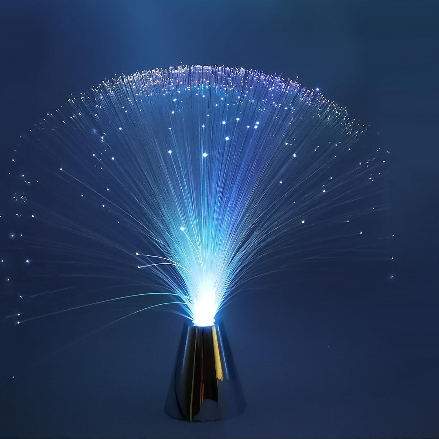 13-Inch LED Color-Changing Fiber Optic Fountain Night Light - Calming Christmas Decor (2-Pack)