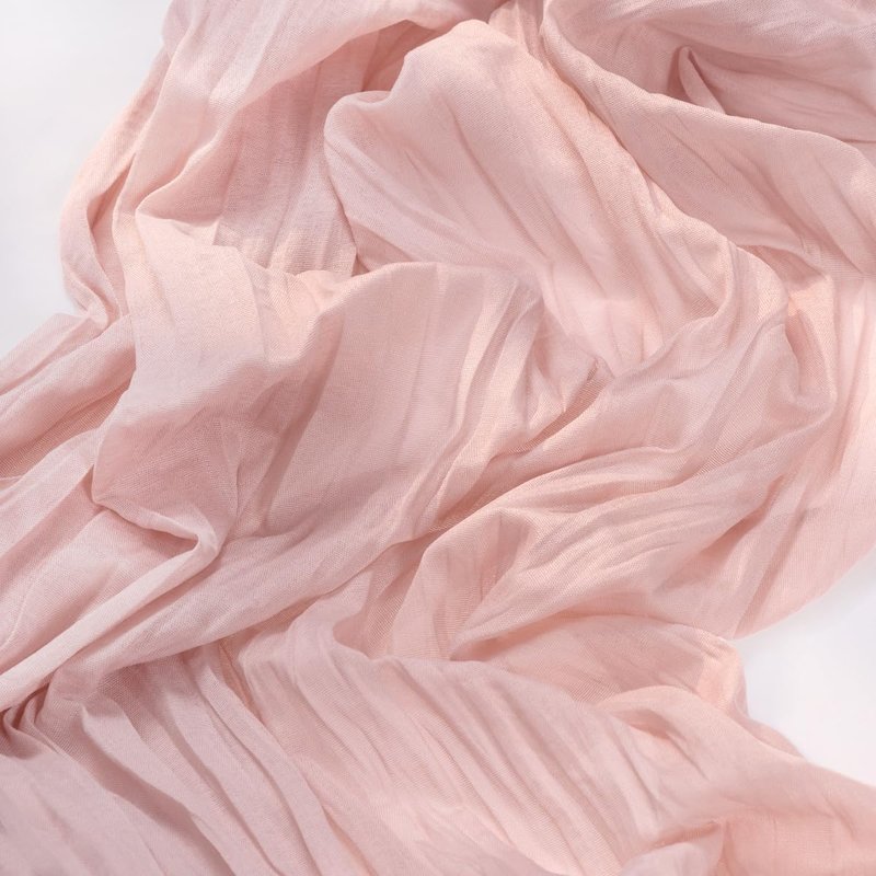 Loopiske Dusty Pink Cheesecloth Table Runner 12pcs 10FT Boho Rustic Gauze Cheese Cloth Table Runner 35x120 Inch for Spring Wedding Bridal Girl Baby Shower Birthday Home Decor