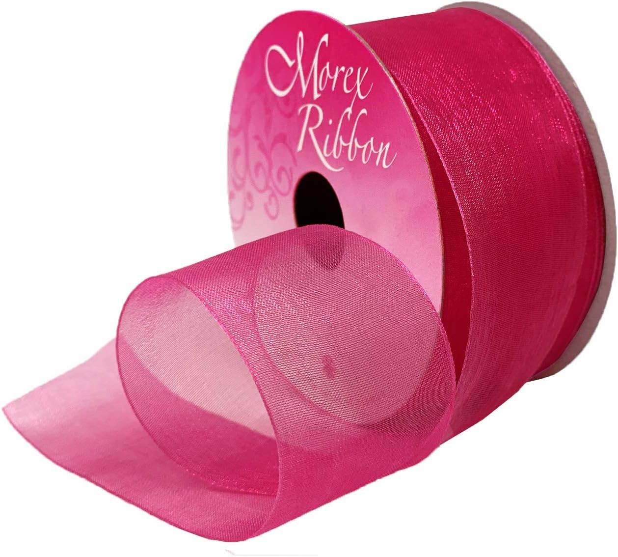 Red Organdy Nylon Ribbon - 5/8 Inch x 100 Yards | Morex 91803/100-609