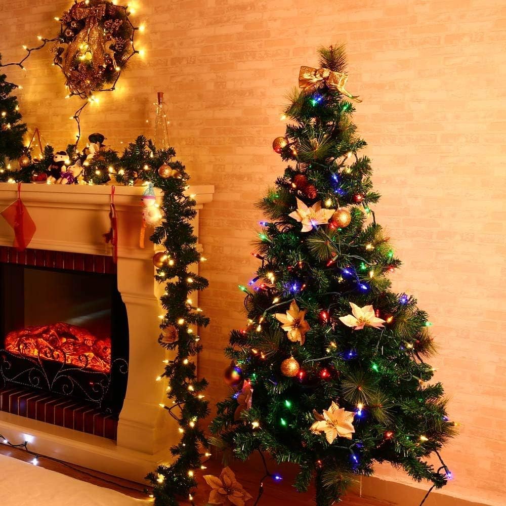 50 LED Battery Operated Christmas Lights - 18ft Waterproof String Lights with 8 Modes & Timer for Indoor/Outdoor Decor
