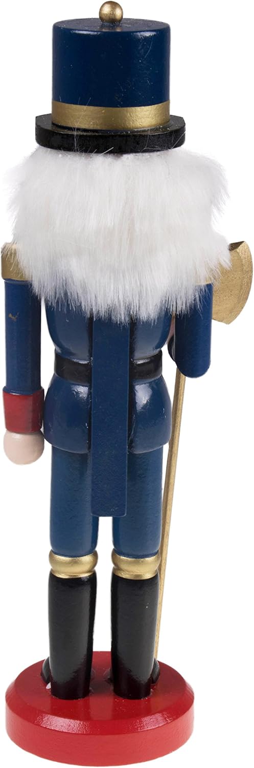 Red Prince 12-Inch Wooden Nutcracker - Festive Christmas Décor for Shelves & Tables