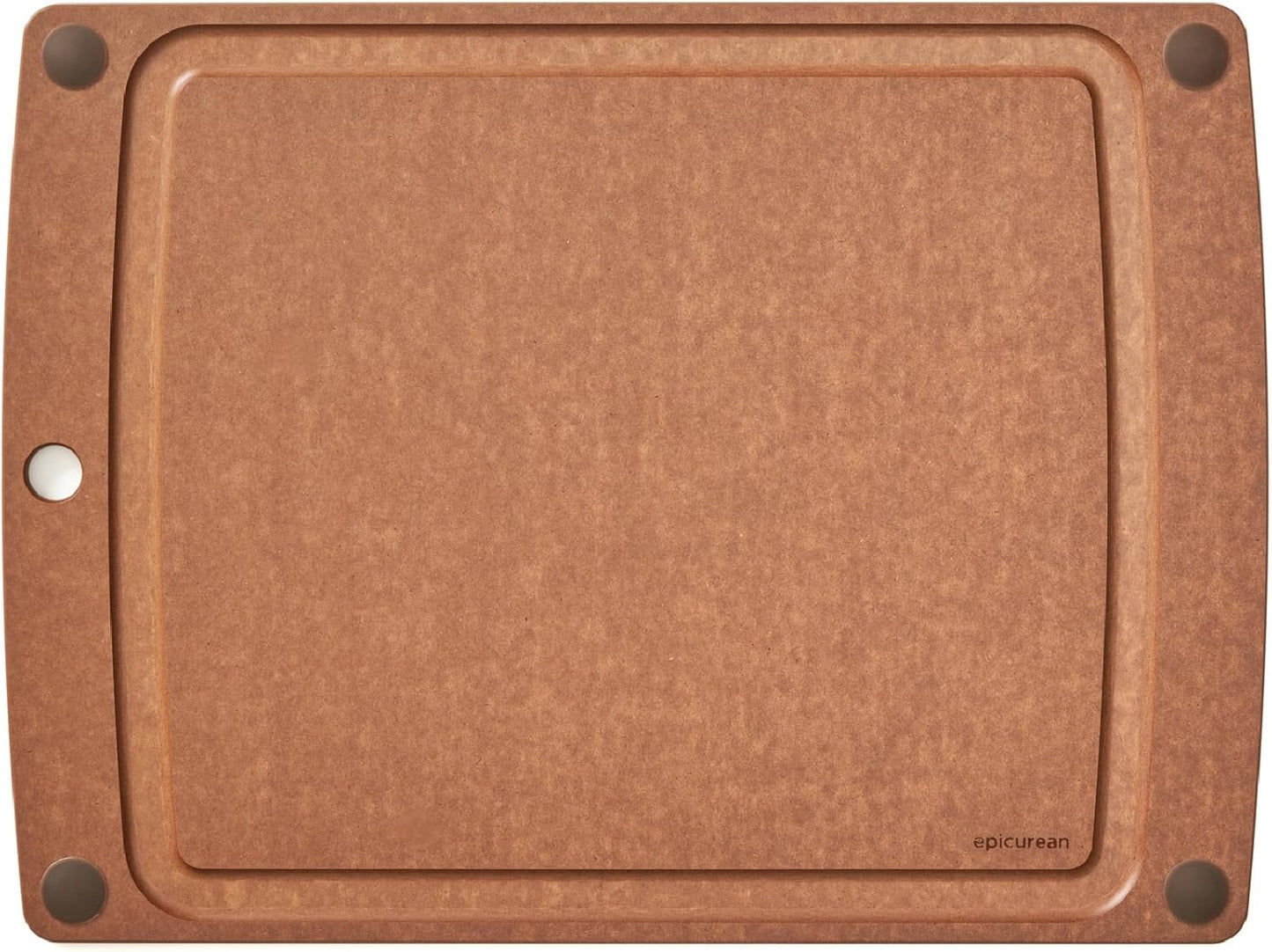 All-in-One 17.5" × 13" Cutting Board in Nutmeg