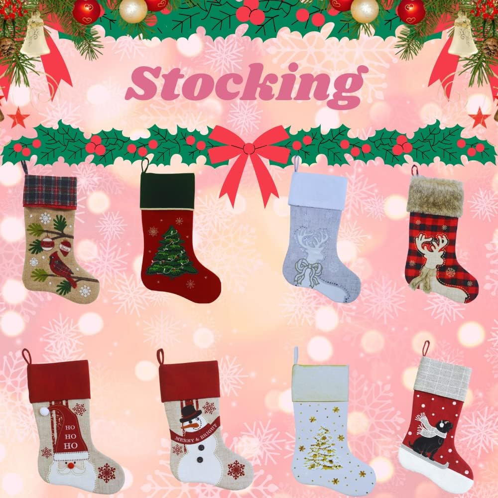 Wooden Reindeer Decoration with Scarf & Snowflake Stocking - 18"x11" Holiday Decor