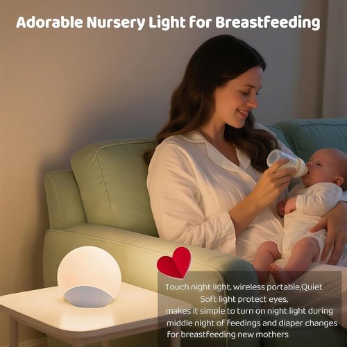IYT Night Light - Dimmable Touch Lamp for Kids | 7 Colors, Eye-Friendly Silicone, 30 Min Timer