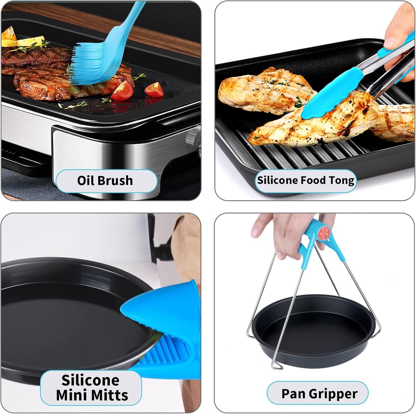 Ninja Air Fryer Accessories - 12 PCS Set with Oven Cake Pan, Pizza Pan & Air Fryer Liner | Fits 3.6-5.8QT
