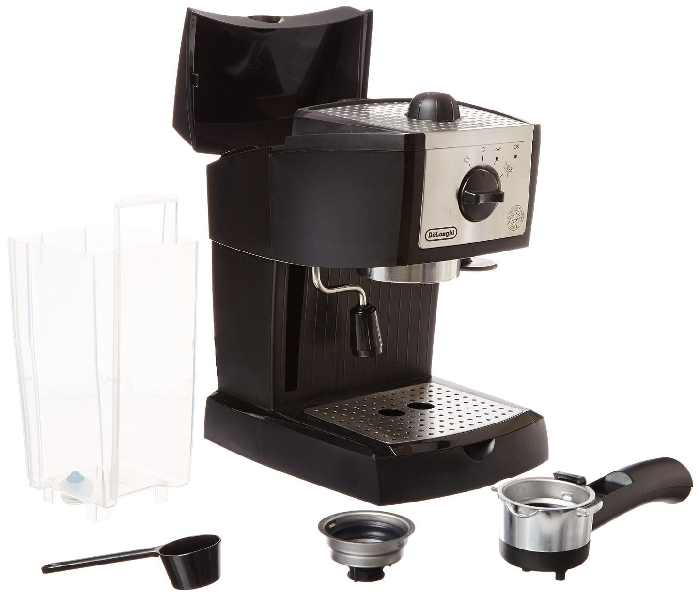 DeLonghi EC155 15 Bar Espresso and Cappuccino Machine, Black
