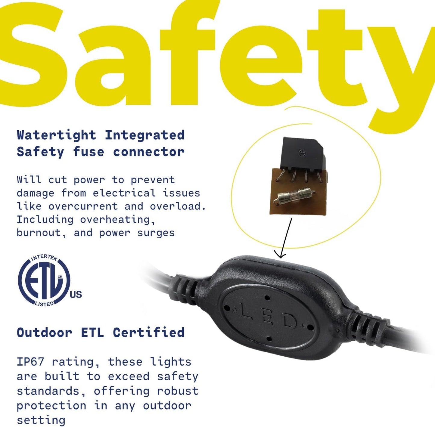 10ft Waterproof LED Rope Lights - 108 LEDs, Connectable Outdoor Christmas Decor