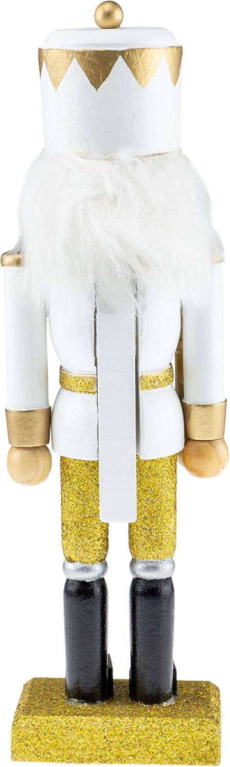 Red Prince 12-Inch Wooden Nutcracker - Festive Christmas Décor for Shelves & Tables
