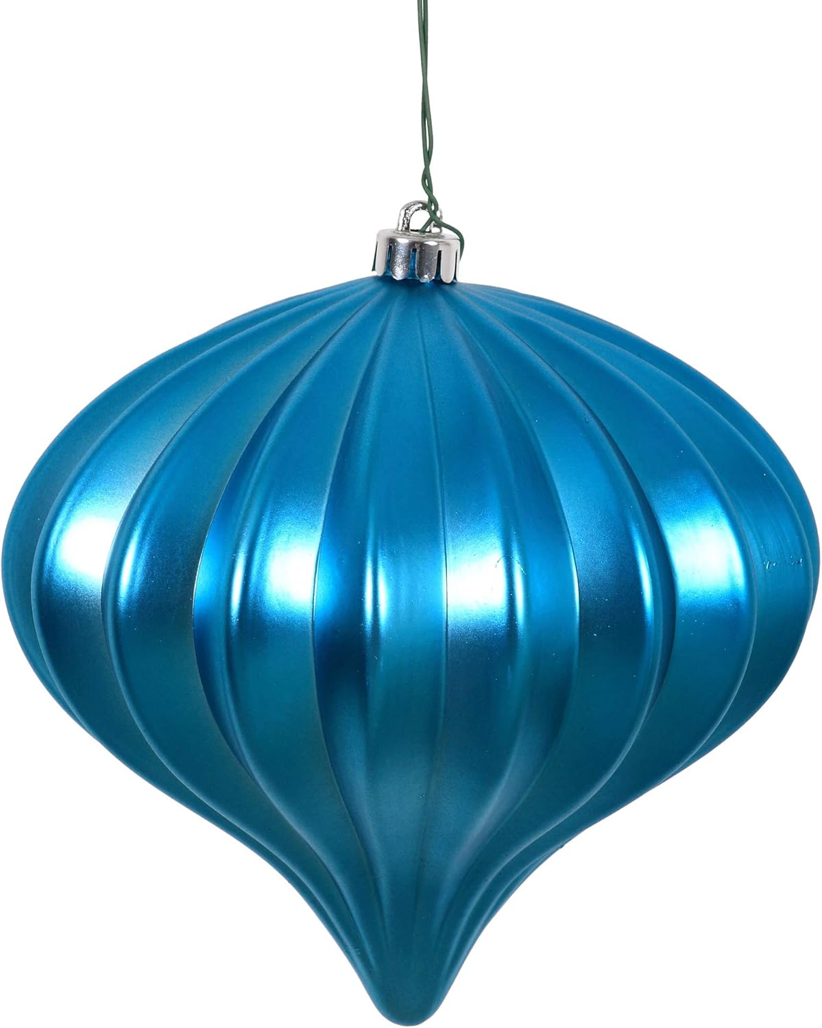 Burnished Orange Matte Onion Christmas Ornaments - UV Treated, Set of 3 by Vickerman