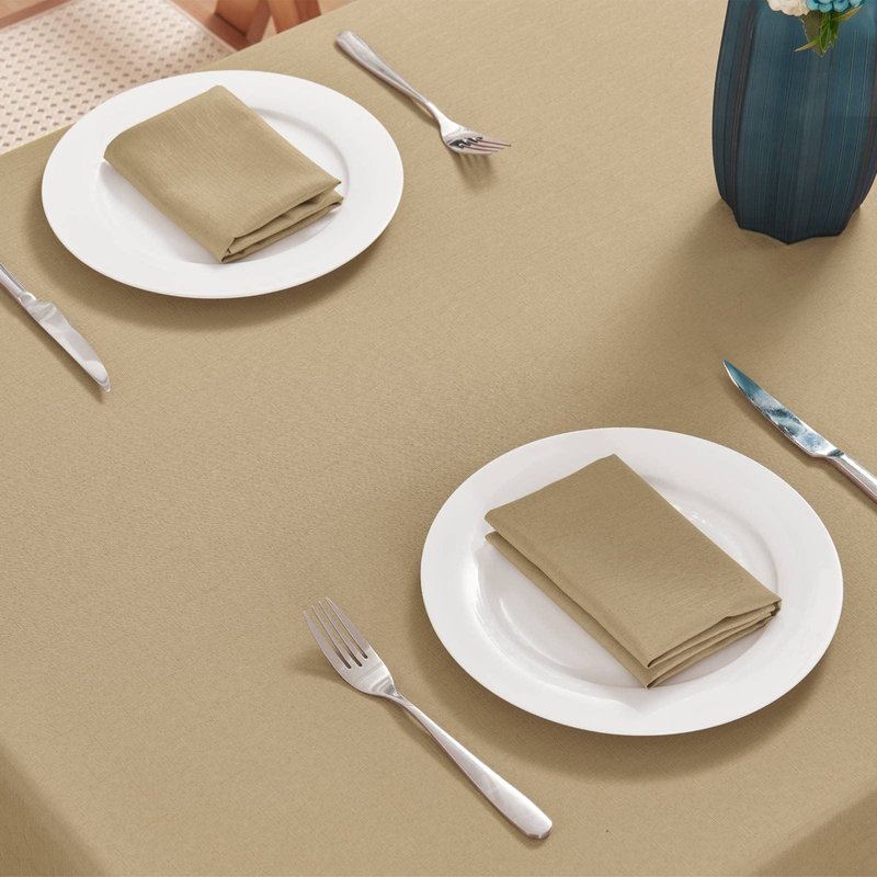 Veblandy Faux Linen Rectangle Tablecloth Waterproof 60x120 inch Table Cloth Stain and Wrinkle Resistant Washable, Decorative Fabric Table Cover for Dining, Kitchen, Wedding and Parties, Coffee