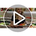 Ice Food Serving Display Tray with Clear Roll Top Cover & 2 Ice Packs