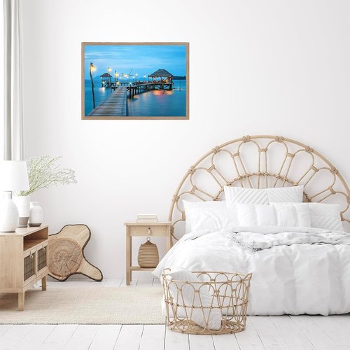 JCJMY 16x24 Picture Frame - Rustic Brown Wall Gallery Frame for Horizontal & Vertical Photos